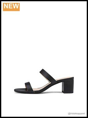 Women's Comfort Block Chunky Low Heel Mule Sandals